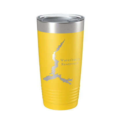 Waterbury Reservoir Tumbler Lake Map Travel Mug Insulated Laser Engraved Coffee Cup Vermont 20 oz-19