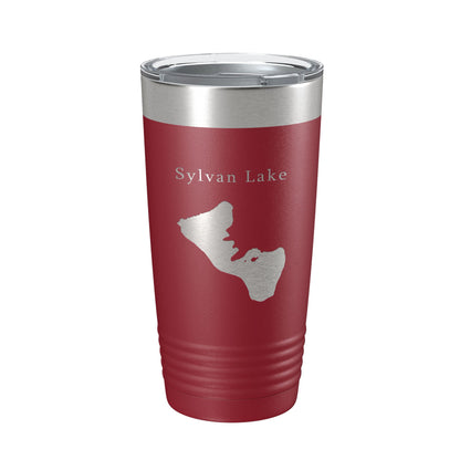 Sylvan Lake Map Tumbler Travel Mug Insulated Laser Engraved Coffee Cup Custer State Park South Dakota 20 oz-18