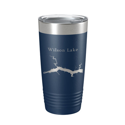 Wilson Lake Map Tumbler Travel Mug Insulated Laser Engraved Coffee Cup Alabama 20 oz-8