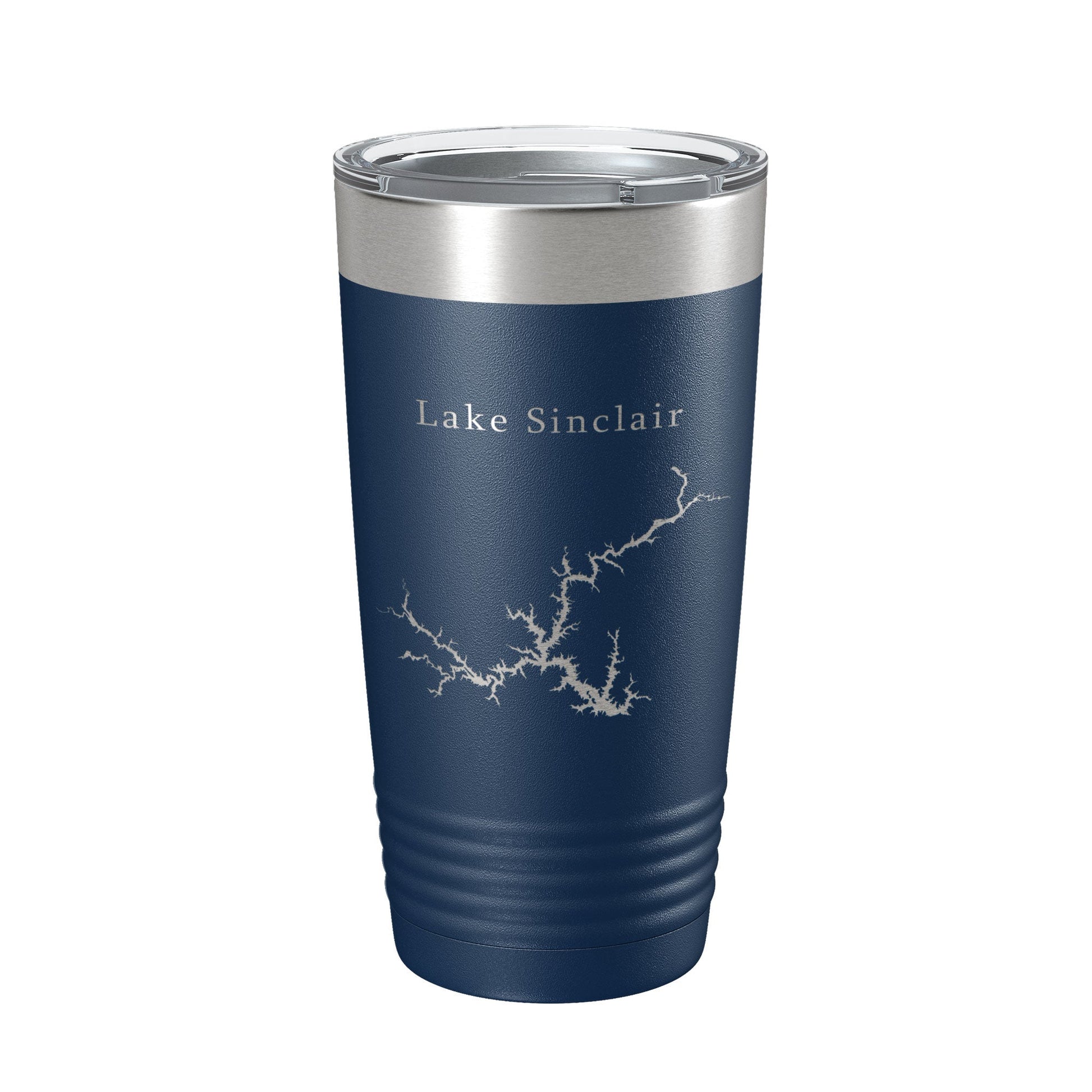Lake Sinclair Map Tumbler Travel Mug Insulated Laser Engraved Coffee Cup Georgia 20 oz-2