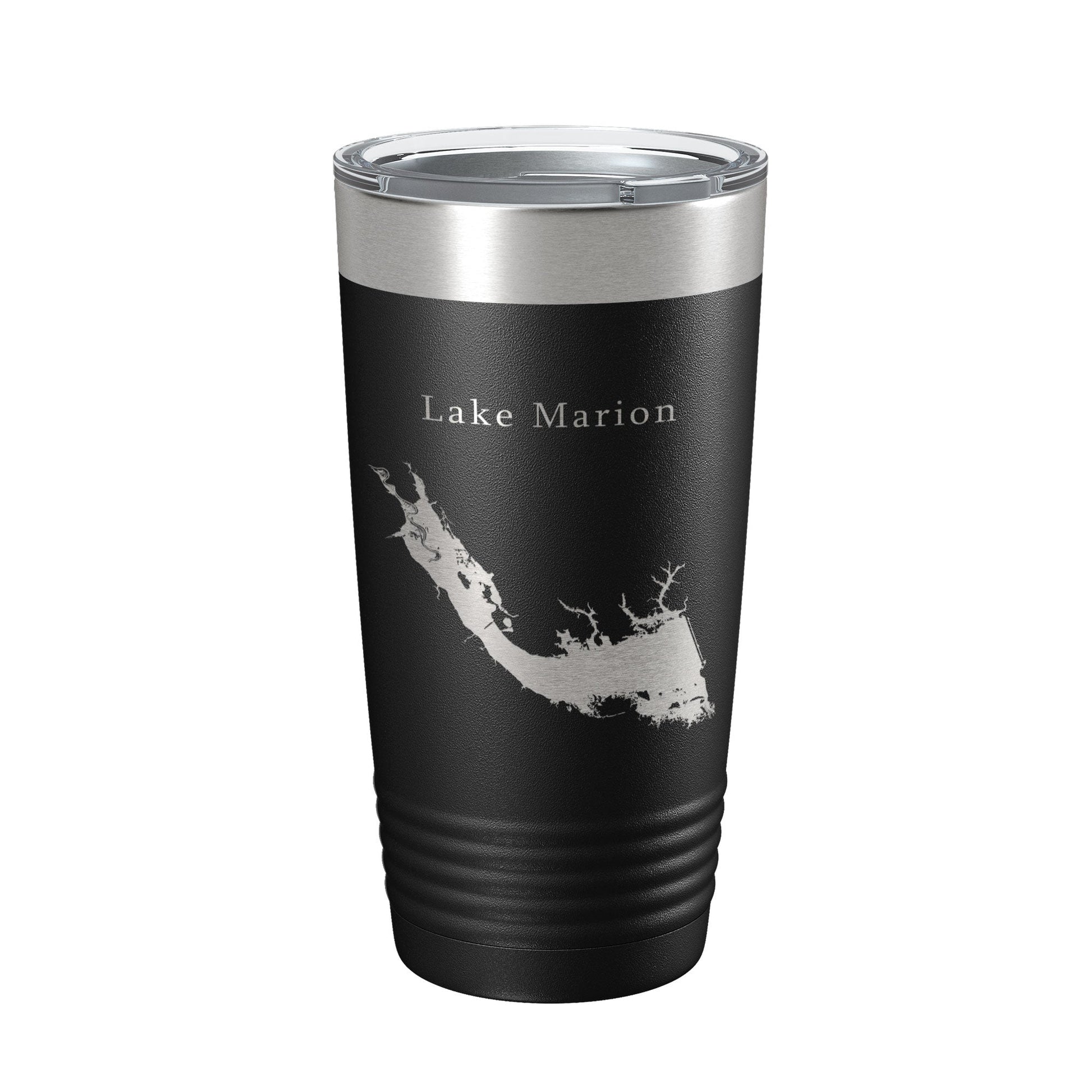 Lake Marion Map Tumbler Travel Mug Insulated Laser Engraved Coffee Cup South Carolina 20 oz-0