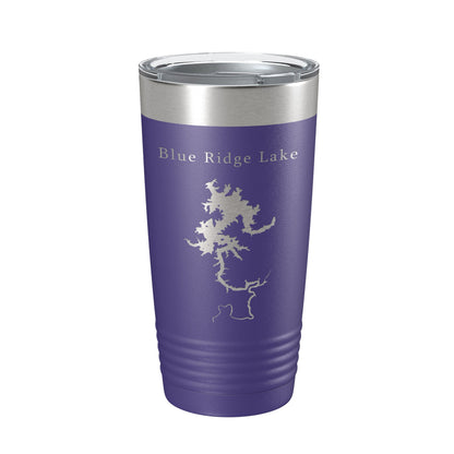 Blue Ridge Lake Map Tumbler Travel Mug Insulated Laser Engraved Coffee Cup Georgia 20 oz-15