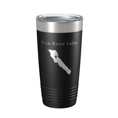 Van Etten Lake Map Tumbler Travel Mug Insulated Laser Engraved Coffee Cup Michigan 20 oz-5