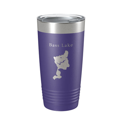 Bass Lake Map Tumbler Travel Mug Insulated Laser Engraved Coffee Cup Grand Traverse County Michigan 20 oz-15