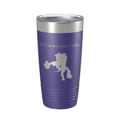 Yellowstone Lake Map Tumbler Travel Mug Insulated Laser Engraved Coffee Cup Wyoming 20 oz-15