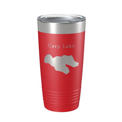 Carp Lake Map Tumbler Travel Mug Insulated Laser Engraved Coffee Cup Michigan 20 oz-10