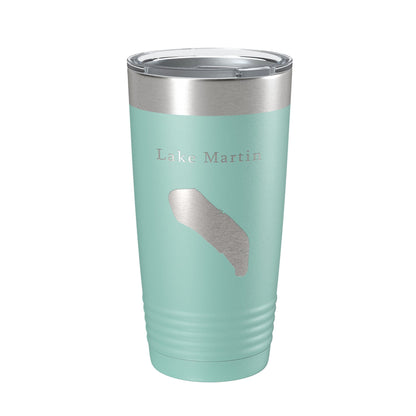 Lake Martin Map Tumbler Travel Mug Insulated Laser Engraved Coffee Cup Louisiana 20 oz-12