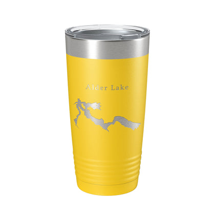 Alder Lake Map Tumbler Travel Mug Insulated Laser Engraved Coffee Cup Washington 20 oz-19
