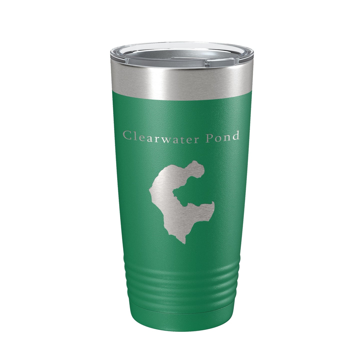 Clearwater Pond Lake Map Tumbler Travel Mug Insulated Laser Engraved Coffee Cup Maine 20 oz-9