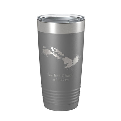 Barbee Chain of Lakes Map Tumbler Travel Mug Insulated Laser Engraved Coffee Cup Indiana 20 oz-16