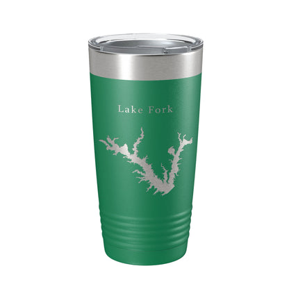 Lake Fork Reservoir Map Tumbler Travel Mug Insulated Laser Engraved Coffee Cup Texas 20 oz-9