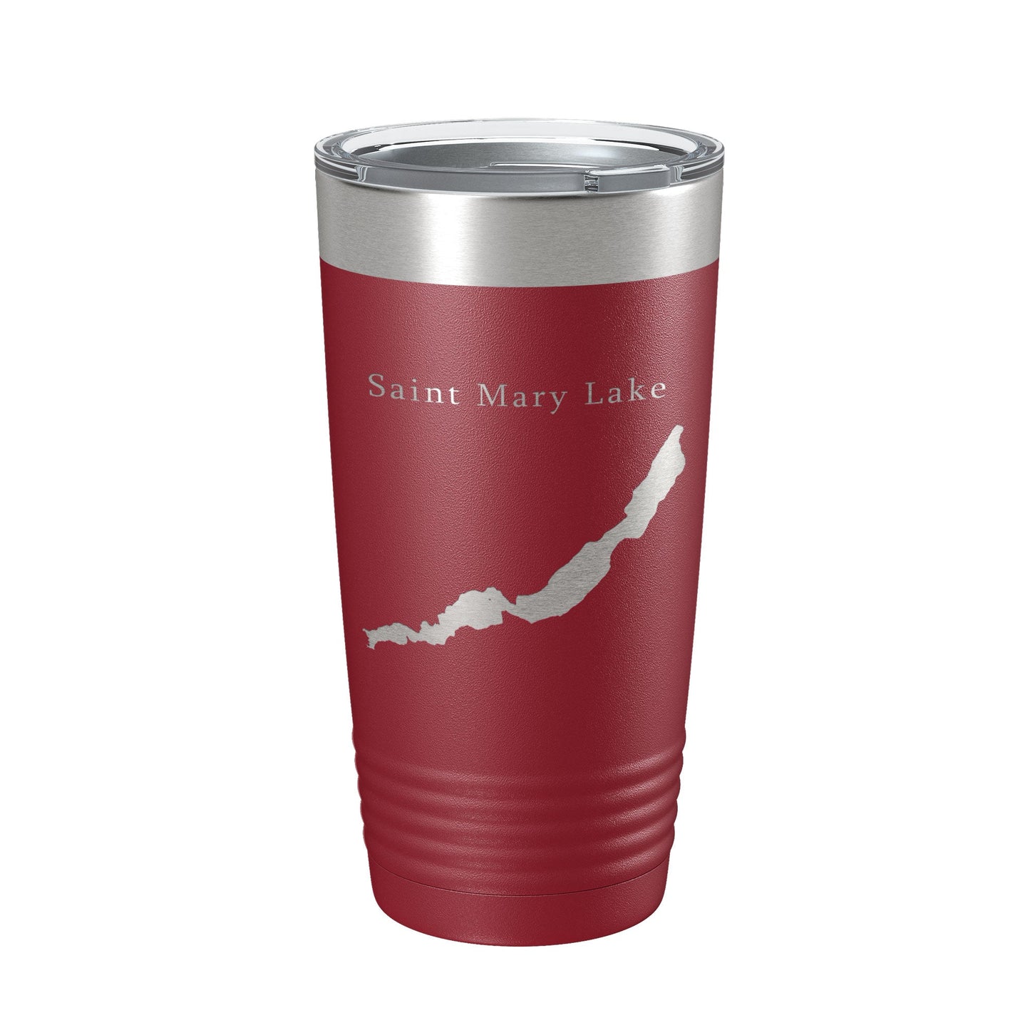 Saint Mary Lake Map Tumbler Travel Mug Insulated Laser Engraved Coffee Cup Glacier National Park Montana 20 oz-18
