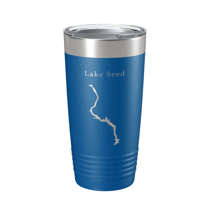 Lake Seed Map Tumbler Travel Mug Insulated Laser Engraved Coffee Cup Rabun County Georgia 20 oz-6