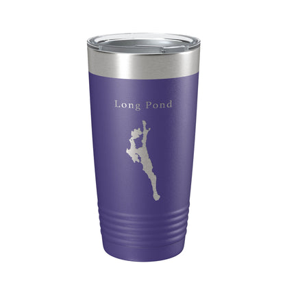 Long Pond Tumbler Lake Map Travel Mug Insulated Laser Engraved Coffee Cup Acadia Maine 20 oz-15