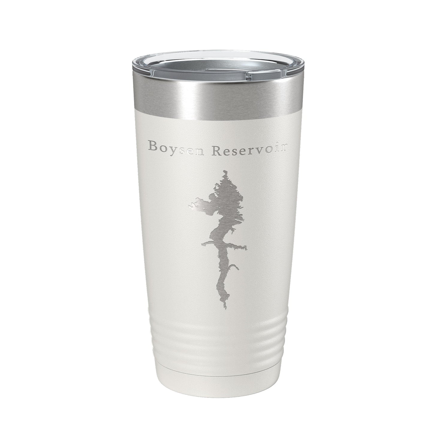 Boysen Reservoir Tumbler Lake Map Travel Mug Insulated Laser Engraved Coffee Cup Wyoming 20 oz-7