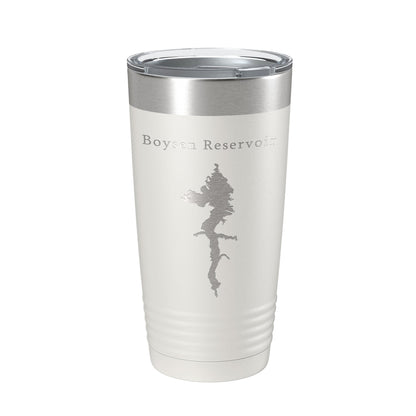 Boysen Reservoir Tumbler Lake Map Travel Mug Insulated Laser Engraved Coffee Cup Wyoming 20 oz-7