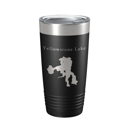 Yellowstone Lake Map Tumbler Travel Mug Insulated Laser Engraved Coffee Cup Wyoming 20 oz-5