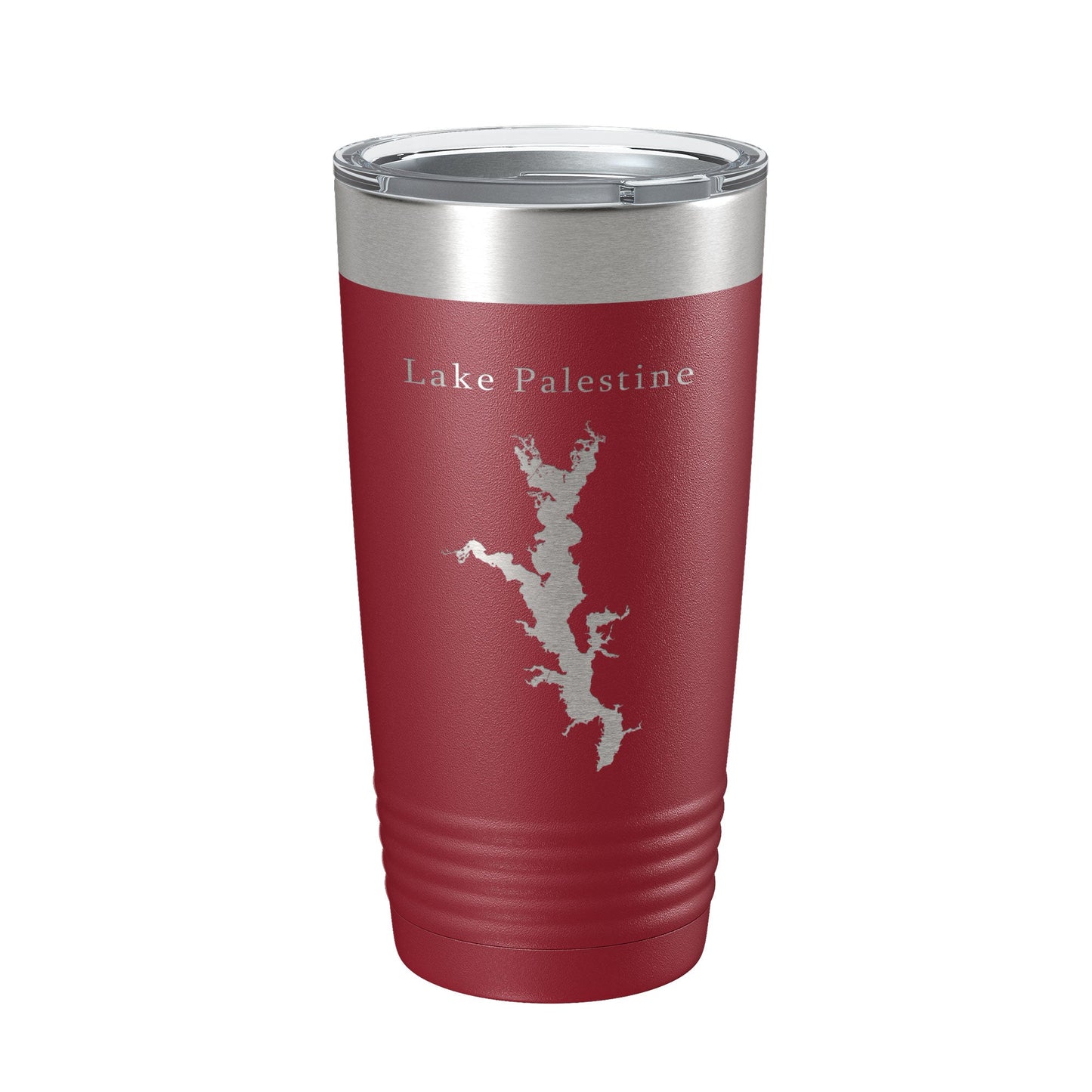 Lake Palestine Map Tumbler Travel Mug Insulated Laser Engraved Coffee Cup Texas 20 oz-18