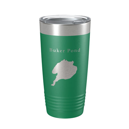 Buker Pond Tumbler Lake Map Travel Mug Insulated Laser Engraved Coffee Cup Maine 20 oz-9