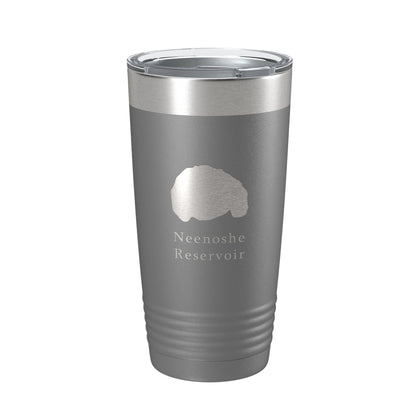 Neenoshe Reservoir Tumbler Lake Map Travel Mug Insulated Laser Engraved Coffee Cup Colorado 20 oz-16