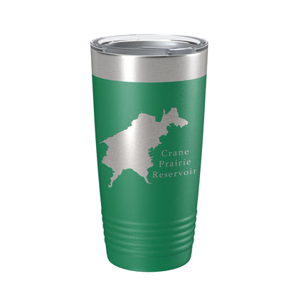 Crane Prairie Reservoir Tumbler Lake Map Travel Mug Insulated Laser Engraved Coffee Cup Oregon 20 oz-9