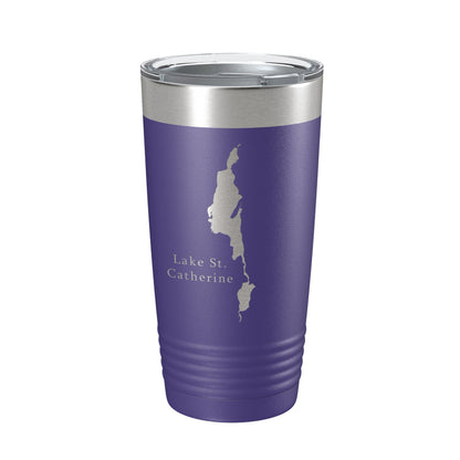Lake St. Catherine Map Tumbler Travel Mug Insulated Laser Engraved Coffee Cup Vermont 20 oz-15