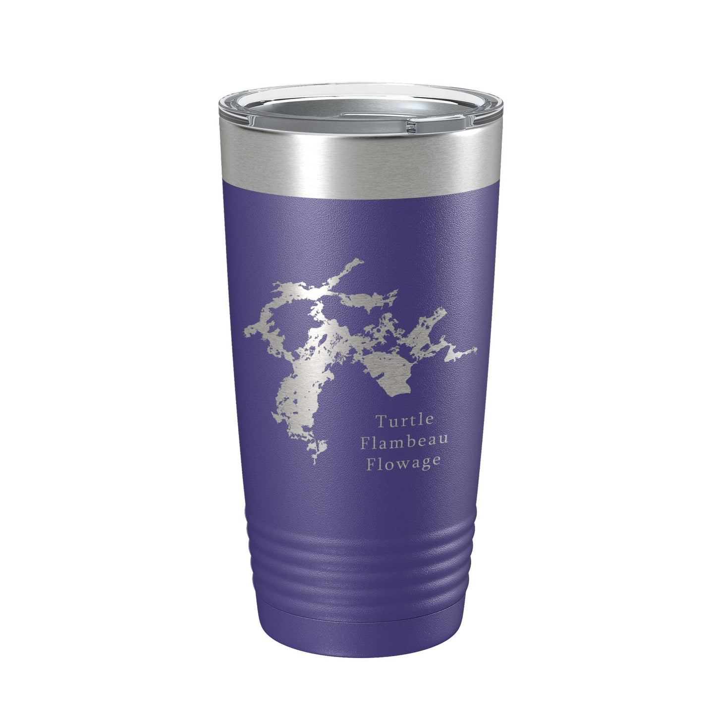 Turtle Flambeau Flowage Tumbler Lake Map Travel Mug Insulated Laser Engraved Coffee Cup Wisconsin 20 oz-15