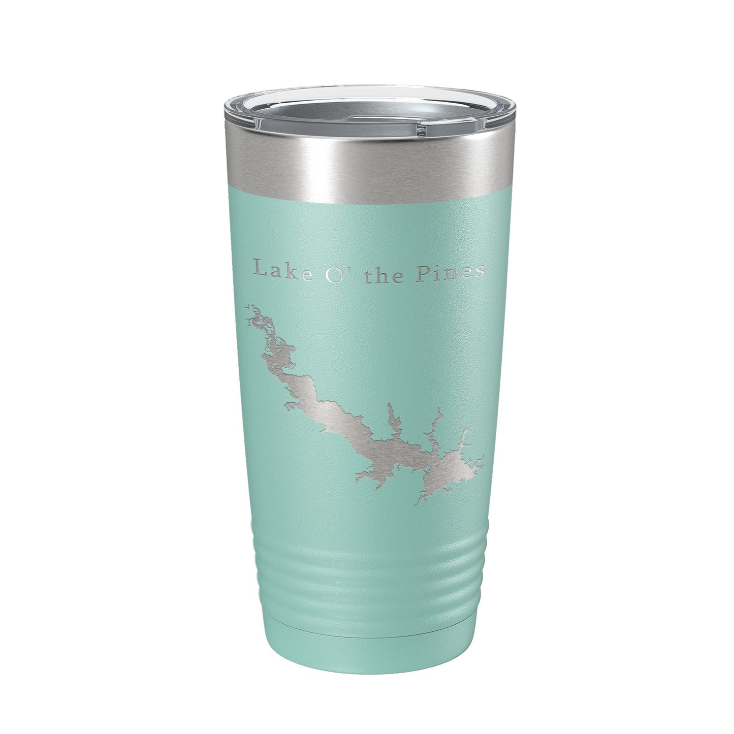 Lake O' the Pines Map Tumbler Travel Mug Insulated Laser Engraved Coffee Cup Texas 20 oz-12