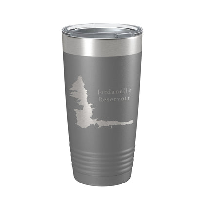 Jordanelle Reservoir Tumbler Lake Map Travel Mug Insulated Laser Engraved Coffee Cup Utah 20 oz-16