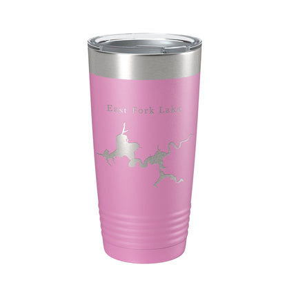 East Fork Lake Map Tumbler Travel Mug Insulated Laser Engraved Coffee Cup Ohio 20 oz-14