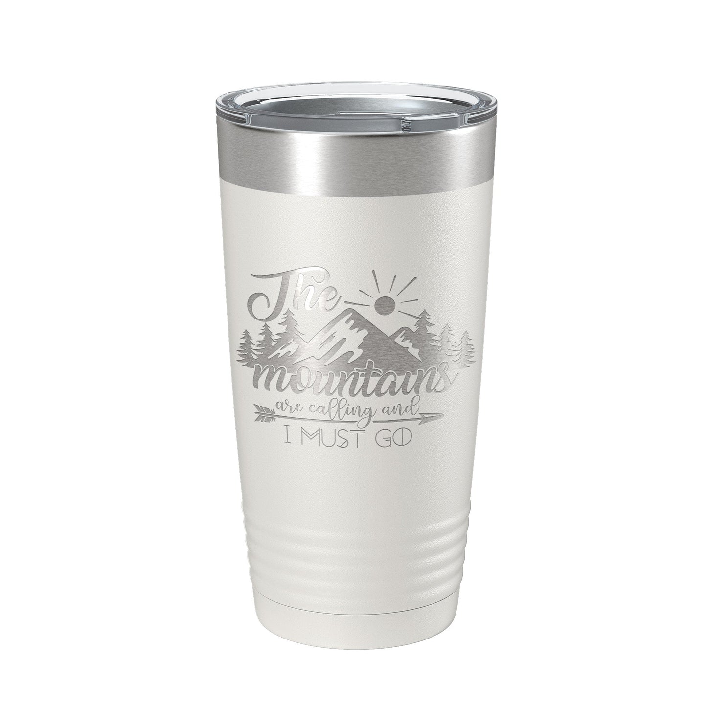 Mountains Are Calling And I Must Go Tumbler Outdoors Travel Mug Insulated Laser Engraved Coffee Cup Camping Hiking Gift 20 oz-7