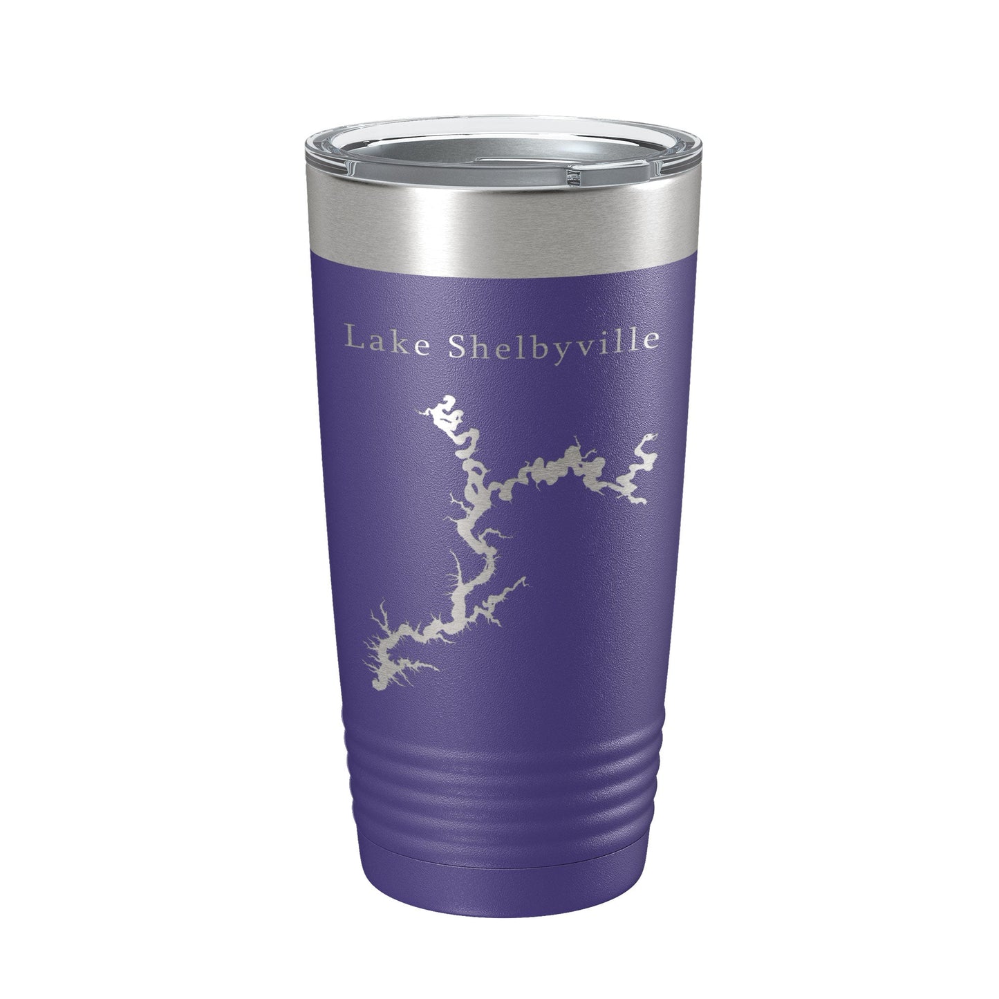 Lake Shelbyville Map Tumbler Travel Mug Insulated Laser Engraved Coffee Cup Illinois 20 oz-15
