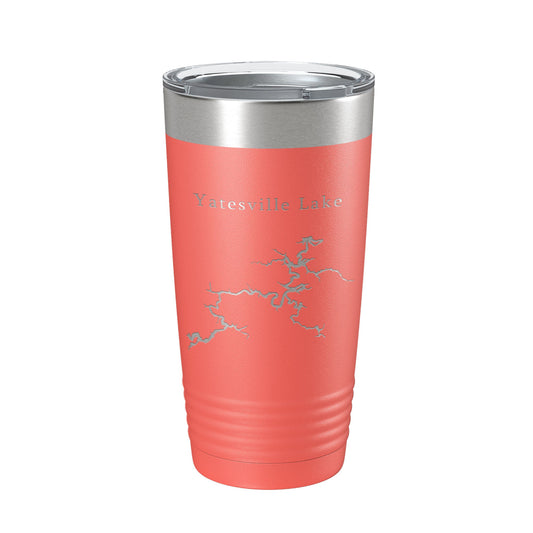 Yatesville Lake Map Tumbler Travel Mug Insulated Laser Engraved Coffee Cup Kentucky 20 oz-20