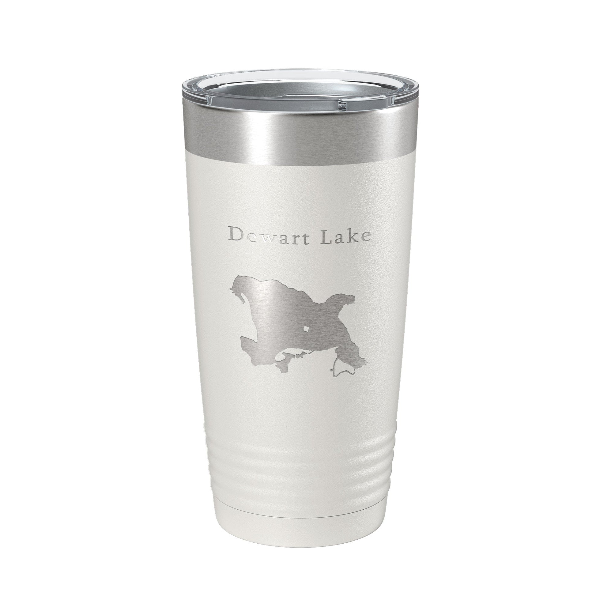 Dewart Lake Map Tumbler Travel Mug Insulated Laser Engraved Coffee Cup Indiana 20 oz-1
