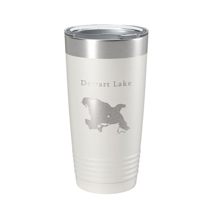 Dewart Lake Map Tumbler Travel Mug Insulated Laser Engraved Coffee Cup Indiana 20 oz-7