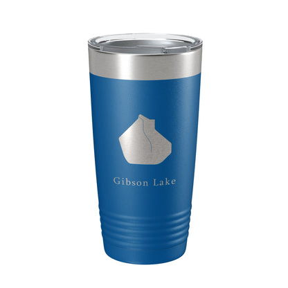 Gibson Lake Map Tumbler Travel Mug Insulated Laser Engraved Coffee Cup Indiana 20 oz-6