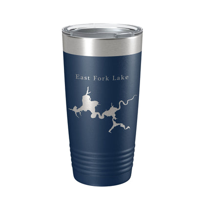 East Fork Lake Map Tumbler Travel Mug Insulated Laser Engraved Coffee Cup Ohio 20 oz-2