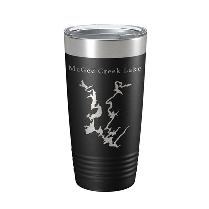 McGee Creek Lake Map Tumbler Travel Mug Insulated Laser Engraved Coffee Cup Oklahoma 20 oz-0