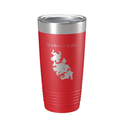 Webster Lake Map Tumbler Travel Mug Insulated Laser Engraved Coffee Cup Massachusetts 20 oz-10