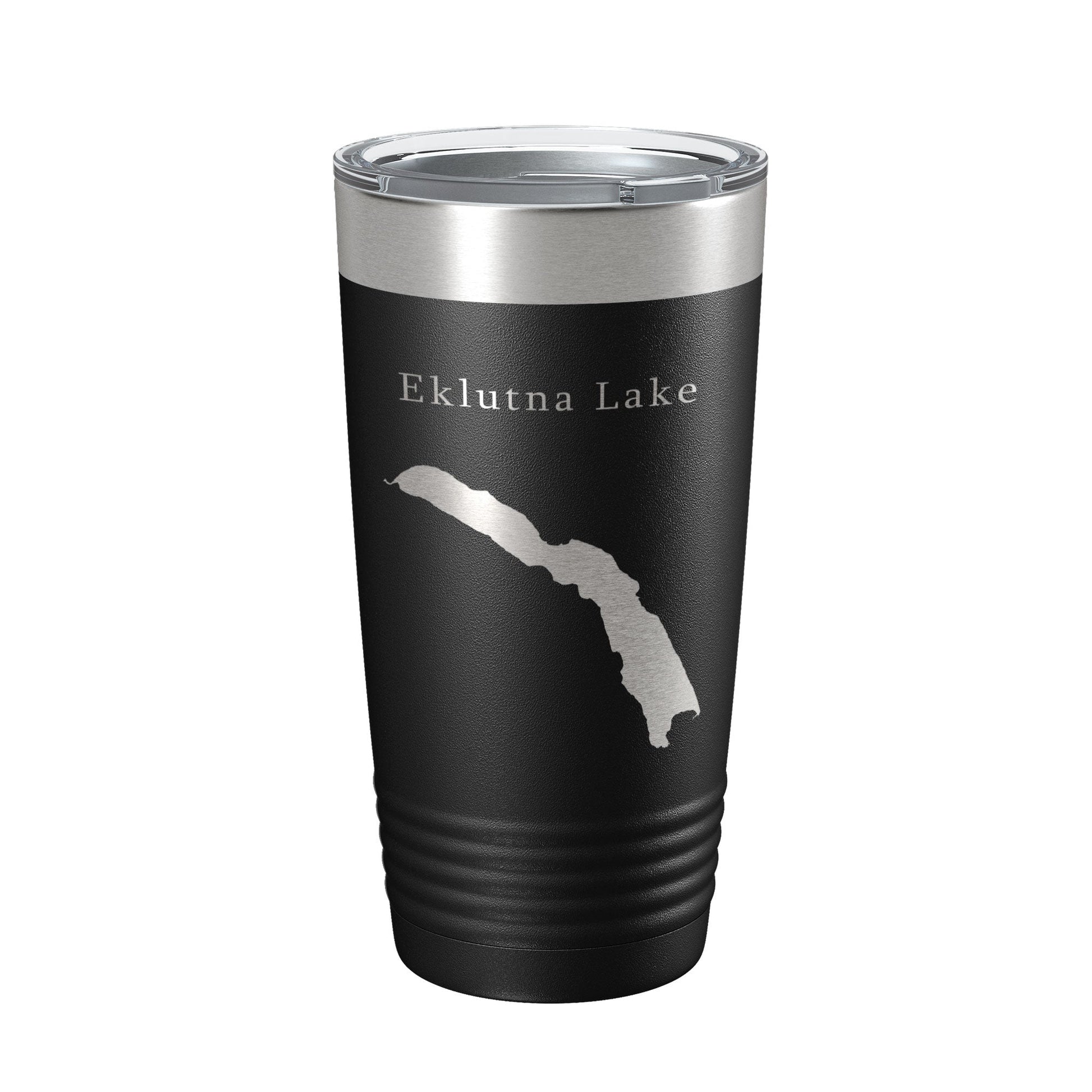 Eklutna Lake Map Tumbler Travel Mug Insulated Laser Engraved Coffee Cup Alaska 20 oz-0