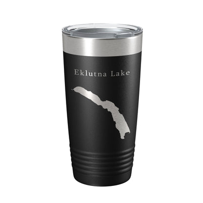 Eklutna Lake Map Tumbler Travel Mug Insulated Laser Engraved Coffee Cup Alaska 20 oz-0