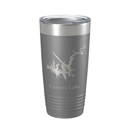 Carters Lake Map Tumbler Travel Mug Insulated Laser Engraved Coffee Cup Georgia 20 oz-16