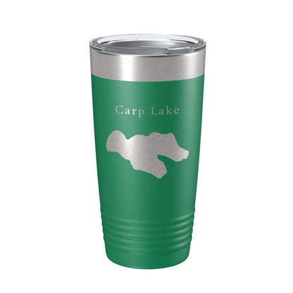 Carp Lake Map Tumbler Travel Mug Insulated Laser Engraved Coffee Cup Michigan 20 oz-9