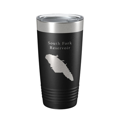 South Fork Reservoir Tumbler Lake Map Travel Mug Insulated Laser Engraved Coffee Cup Nevada 20 oz-0