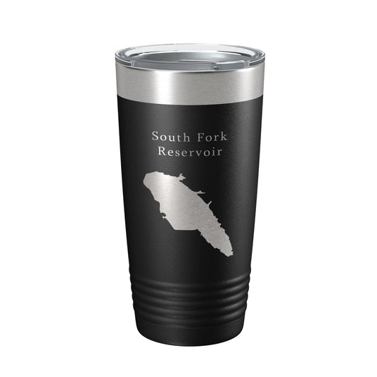 South Fork Reservoir Tumbler Lake Map Travel Mug Insulated Laser Engraved Coffee Cup Nevada 20 oz-0