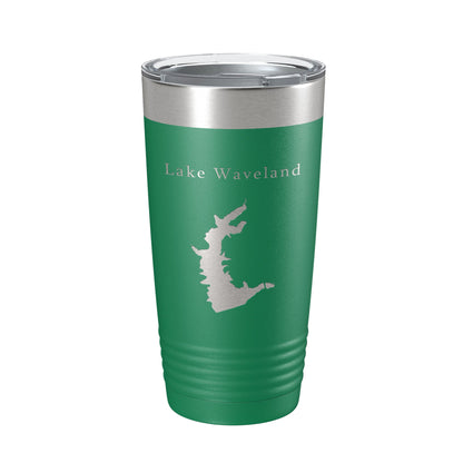 Lake Waveland Map Tumbler Travel Mug Insulated Laser Engraved Coffee Cup Indiana 20 oz-9
