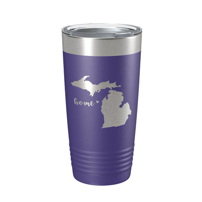 Michigan Tumbler Home State Travel Mug Insulated Laser Engraved Map Coffee Cup 20 oz-15
