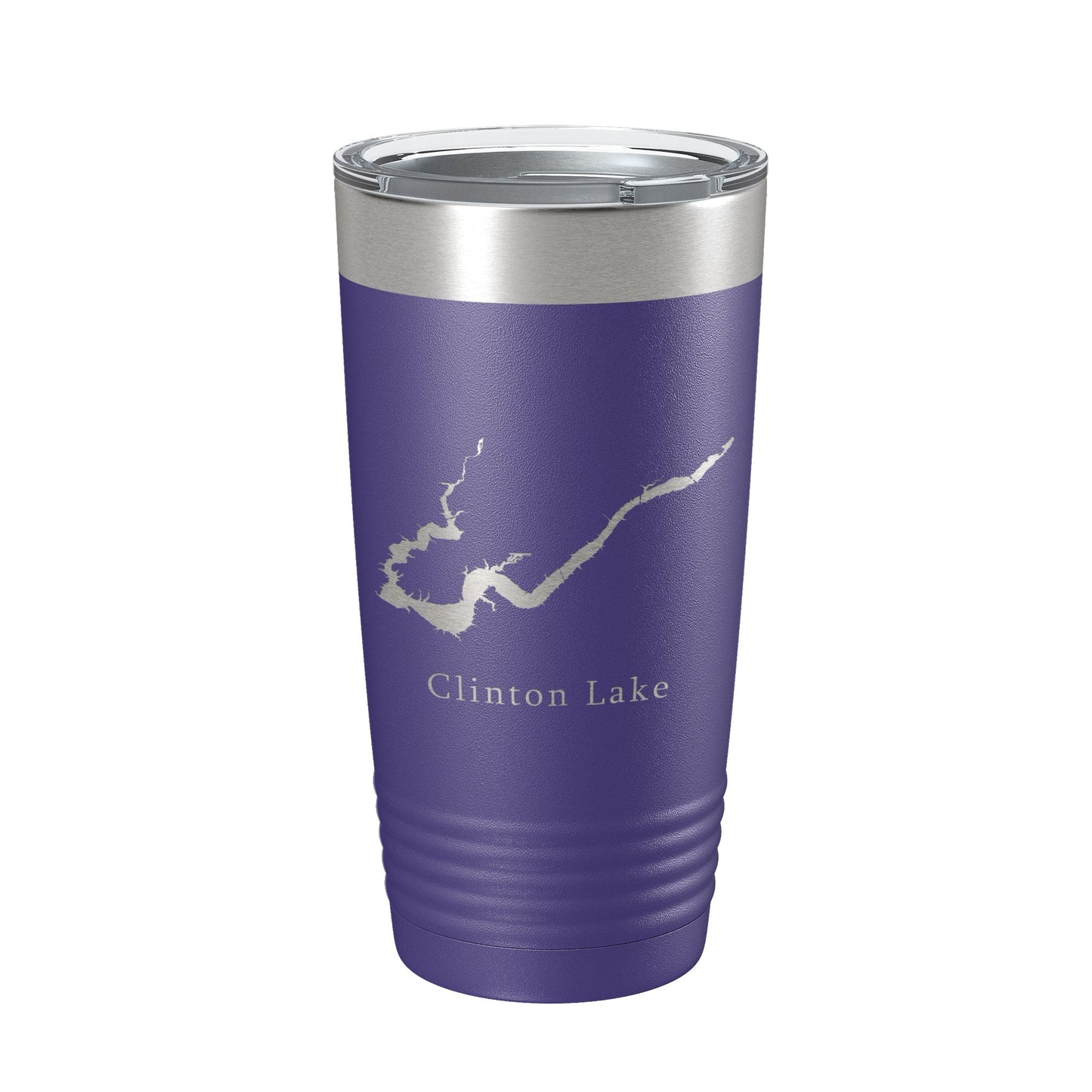 Clinton Lake Map Tumbler Travel Mug Insulated Laser Engraved Coffee Cup Illinois 20 oz-15