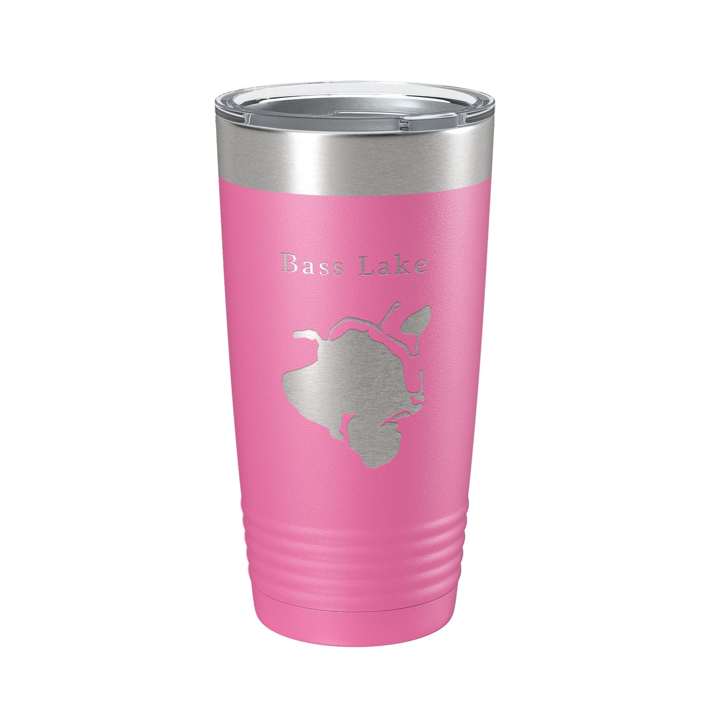 Bass Lake Map Tumbler Travel Mug Insulated Laser Engraved Coffee Cup Hamburg Township Huron River Chain of Lakes Michigan 20 oz-11