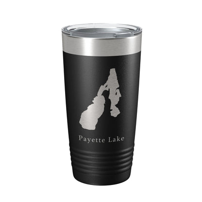 Payette Lake Map Tumbler Travel Mug Insulated Laser Engraved Coffee Cup Idaho 20 oz-0